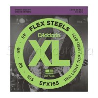 D'Addario EFX165 Flex Steels Custom Light Long Scale 45/105