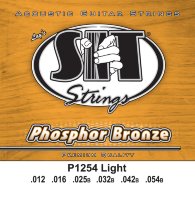 SIT P1254 Light Phosphor Bronze Acoustic Guitar Strings 12/54