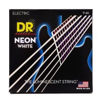 DR Strings  NWE-9/46 NEON White Electric - Light Heavy (9-46)