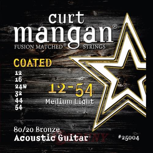 Curt Mangan 25004 Extra Light 80/20 Bronze Coated Acoustic Guitar Strings 12/54