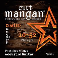 Curt Mangan 35002 Extra Light PhosPhor Bronze Coated Acoustic Guitar Strings 10/52