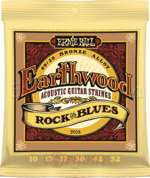 Ernie Ball 2008 Earthwood Acoustic 80/20 Bronze Light 10/52