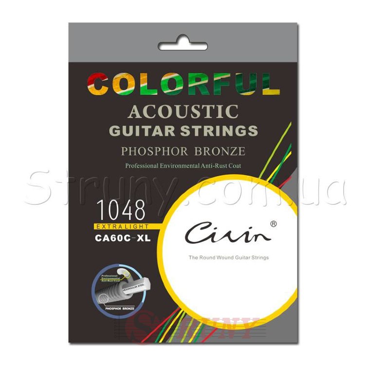 Civin CA60C XL Phosphor Bronze Extra Light Color 10/48