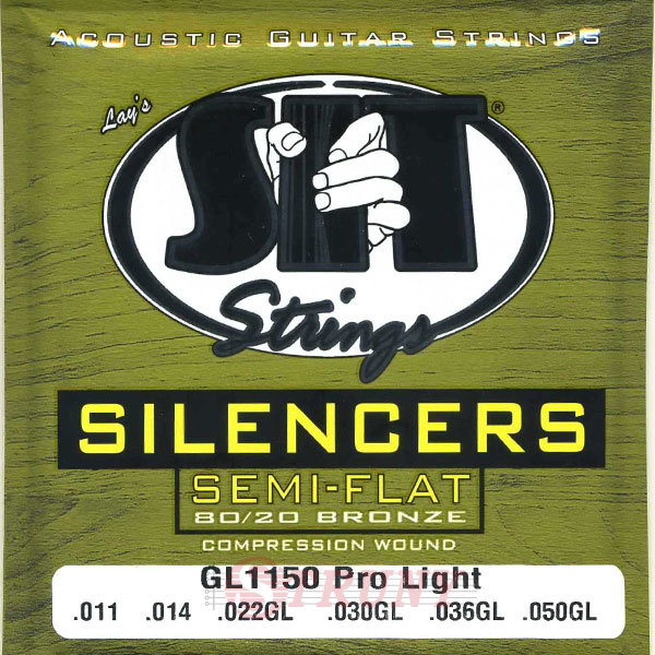 SIT GL1150 Silencer Pro Light 80/20 Bronze Acoustic Guitar Strings 11/50