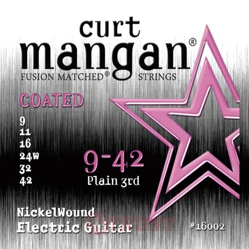 Curt Mangan 16002 Nickel Wound Coated Electric Guitar Strings 9/42