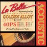 La Bella 40PS 80/20 Golden Alloy Acoustic Guitar Strings Light 12/52