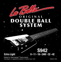 La Bella S942 Double Ball Steinberger Electric Guitar Strings 9/42