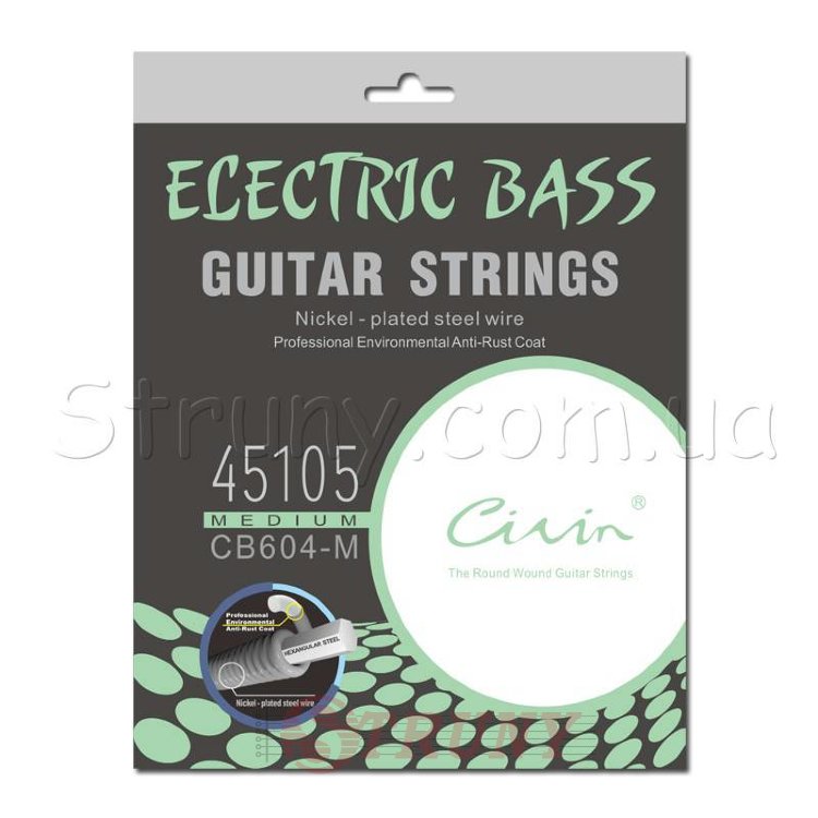 Civin CB604 M Medium Nickel Wound Bass Strings 45/105