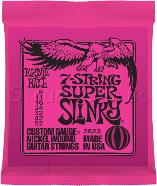 Ernie Ball 2623 7-string Super Slinky Nickel Wound 9/52