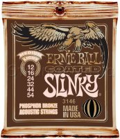Ernie Ball 3146 Coated Slinky Phosphor Bronze Acoustic Strings 12/54