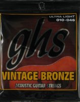 GHS VN-UL Vintage Bronze 85/15 Acoustic Guitar Strings 10/46