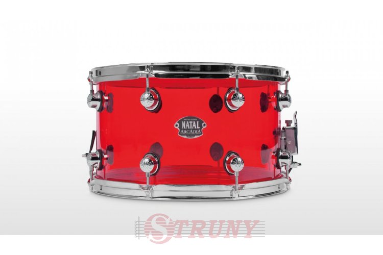 NATAL DRUMS ARCADIA ACRYLIC SNARE DRUM TRANSPARENT RED Малий барабан