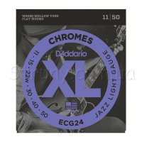 D'Addario ECG24 Chromes Flat Wound Jazz Light 11/50