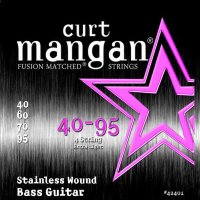 Curt Mangan 42401 Extra Light Stainless Wound Extra Bass Strings 40/95