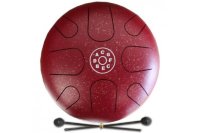 PALM PERCUSSION METAL TONGUE DRUM 8 LEAFS SPOT RED DOFF Глюкофон