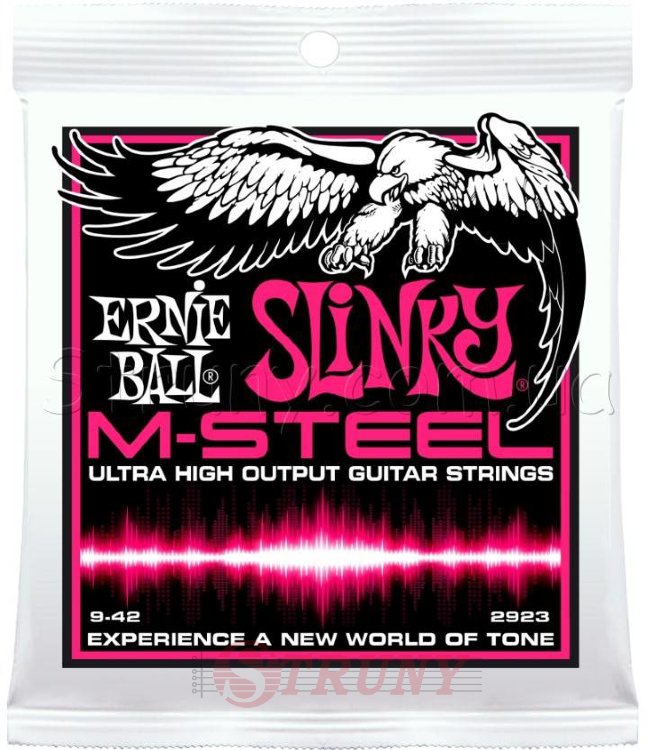 Ernie Ball 2923 M-Steel Super Slinky Electric Guitar Strings 9/42