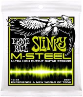 Ernie Ball 2921 M-Steel Regular Slinky Electric Guitar Strings 10/46