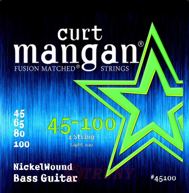 Curt Mangan 45100 Light Nickel Wound Bass Strings 45/100