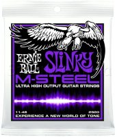 Ernie Ball 2920 M-Steel Power Slinky Electric Guitar Strings 11/48