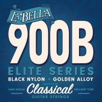 La Bella 900B Elite Black Nylon Polished Golden Alloy