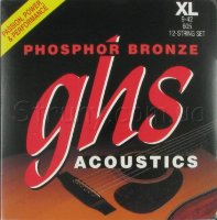 GHS 605 Phosphor Bronze Acoustic Guitar 12-Strings 9/42