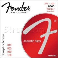 Fender 8060 Phosphor Bronze Acoustic Bass Strings 45/100