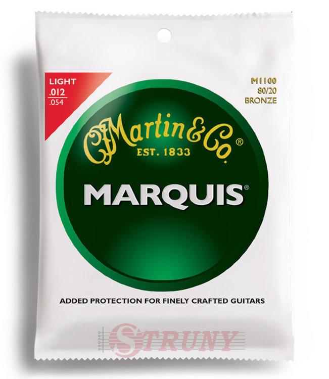 Martin M1100 Marquis 80/20 Bronze Light Acoustic Guitar Strings 12/54