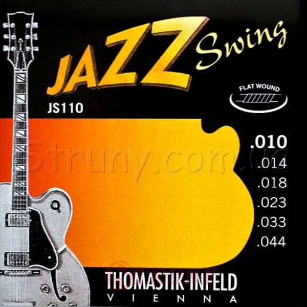 Thomastik-Infeld JS110 Jazz Swing Extra Light  Flatwound Electric Guitar Strings 10/44