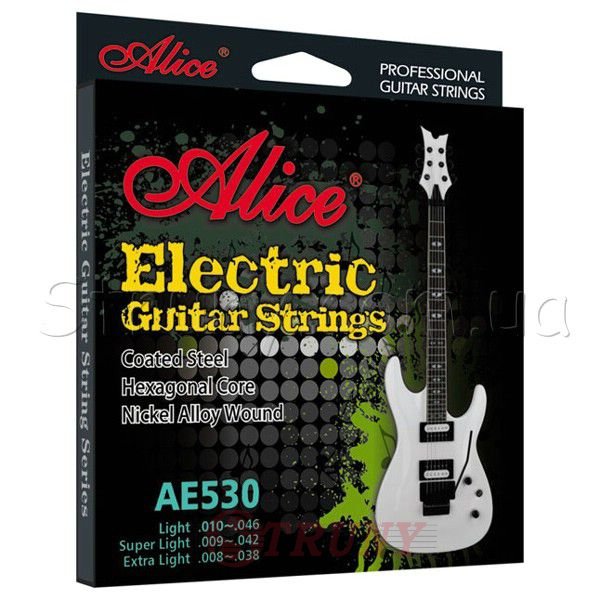 Alice AE530XSL Струни електрогітари нікель 8/38