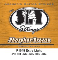 SIT P1048 Extra Light Phosphor Bronze Acoustic Guitar Strings 10/48