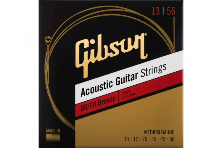 Gibson SAG-BRW13 80/20 BRONZE ACOUSTIC GUITAR STRINGS MEDIUM 13/56