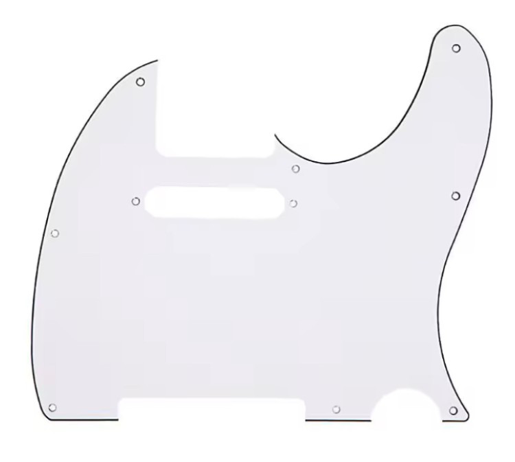 Fleor FT10 WH PICKGUARD FOR TELECASTER (White) Панель (пікгард) тип "telecaster"