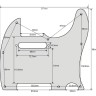 Fleor FT10 WH PICKGUARD FOR TELECASTER (White) Панель (пікгард) тип 
