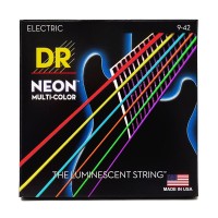 DR Strings NMCE-9 NEON Multi-Color Electric - Light (9-42)