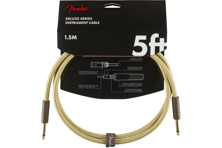 Fender CABLE DELUXE SERIES 5' TWEED Кабель інструментальний