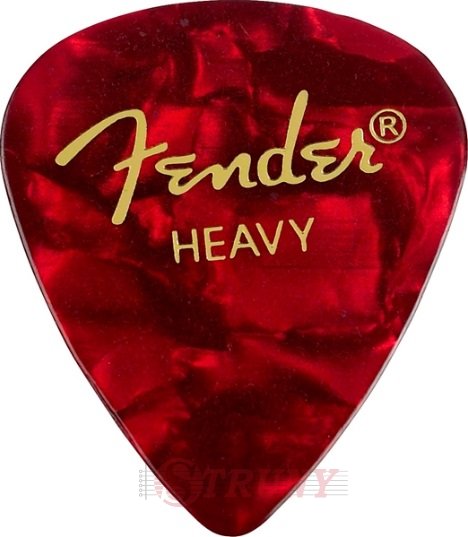 Fender 351 PREMIUM CELLULOID RED MOTO HEAVY Набір медіаторів
