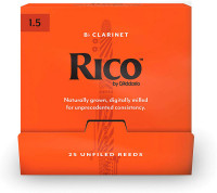 RICO RCA0115-B25 by D'Addario - Bb Clarinet #1.5 - 25 Box Тростини для кларнета