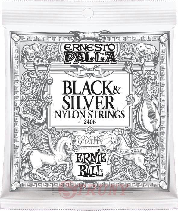 Ernie Ball 2406 Ernesto Palla Nylon Black & Silver Classical Guitar Strings