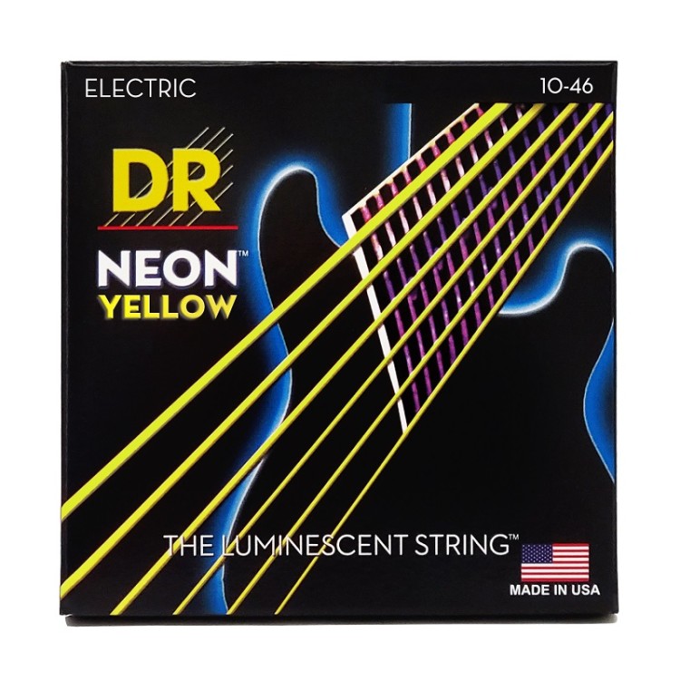 DR Strings NYE-10 NEON Yellow Electric - Medium (10-46)