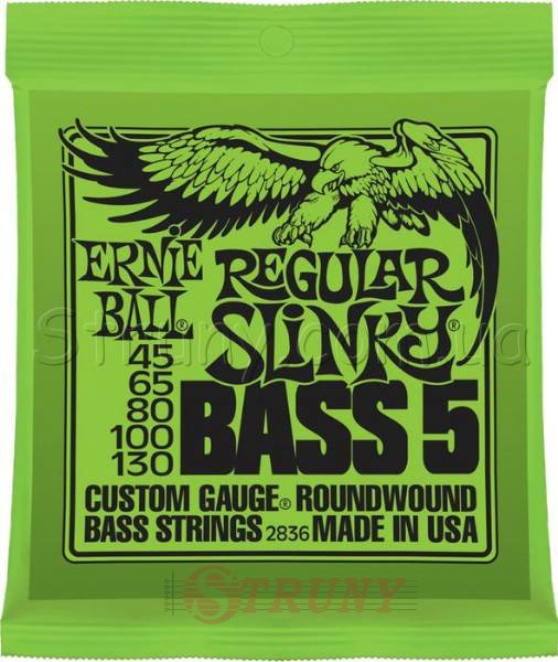 Ernie Ball 2836 Regular Slinky 5-string Bass Nickel Wound 45/130