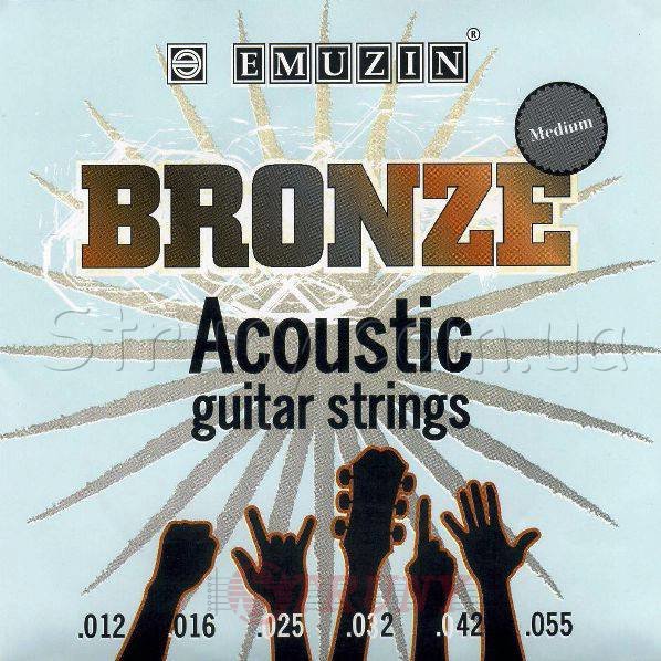 Emuzin 6РВ 12-55 Phosphor Bronze Acoustic Guitar Strings 12/55