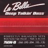 La Bella 760N-B Black Nylon Tape Wound Bass Strings 60/135