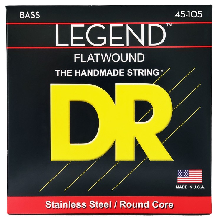 DR Strings LEGEND Flatwound Bass - Medium (45-105)