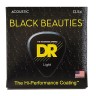 DR STRINGS BLACK BEAUTIES ACOUSTIC - LIGHT (12-54)