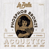 La Bella 7GPS Phosphor Bronze Acoustic Guitar Light 12/52
