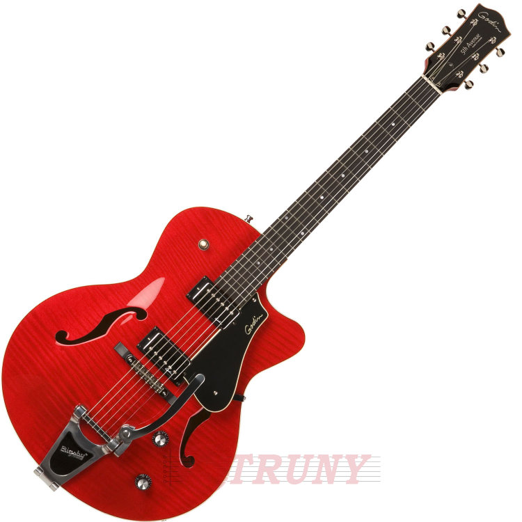 Електрогітара GODIN 035182 - 5th Avenue Uptown Tr Red GT W/Bigsby With TRIC