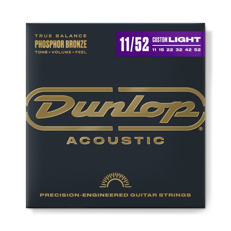 Dunlop DAP1152 Acoustic Phosphor Bronze Medium Light Guitar Strings 11/52 Dunlop DAP1152 Acoustic Phosphor Bronze Medium Light Guitar Strings 11/52