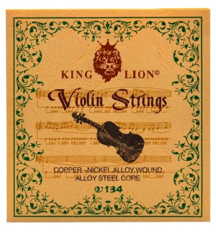 King Lion V134 Струни для скрипки сталь нікель 4/4 King Lion V134 Струни для скрипки сталь нікель 4/4