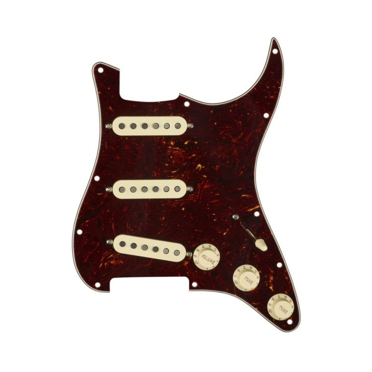 FENDER PRE-WIRED STRAT PICKGUARD CUSTOM SHOP FAT 50'S SSS TORTOISE SHELL