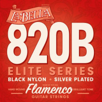 La Bella 820B Elite Flamenco Black Nylon Silver Plated